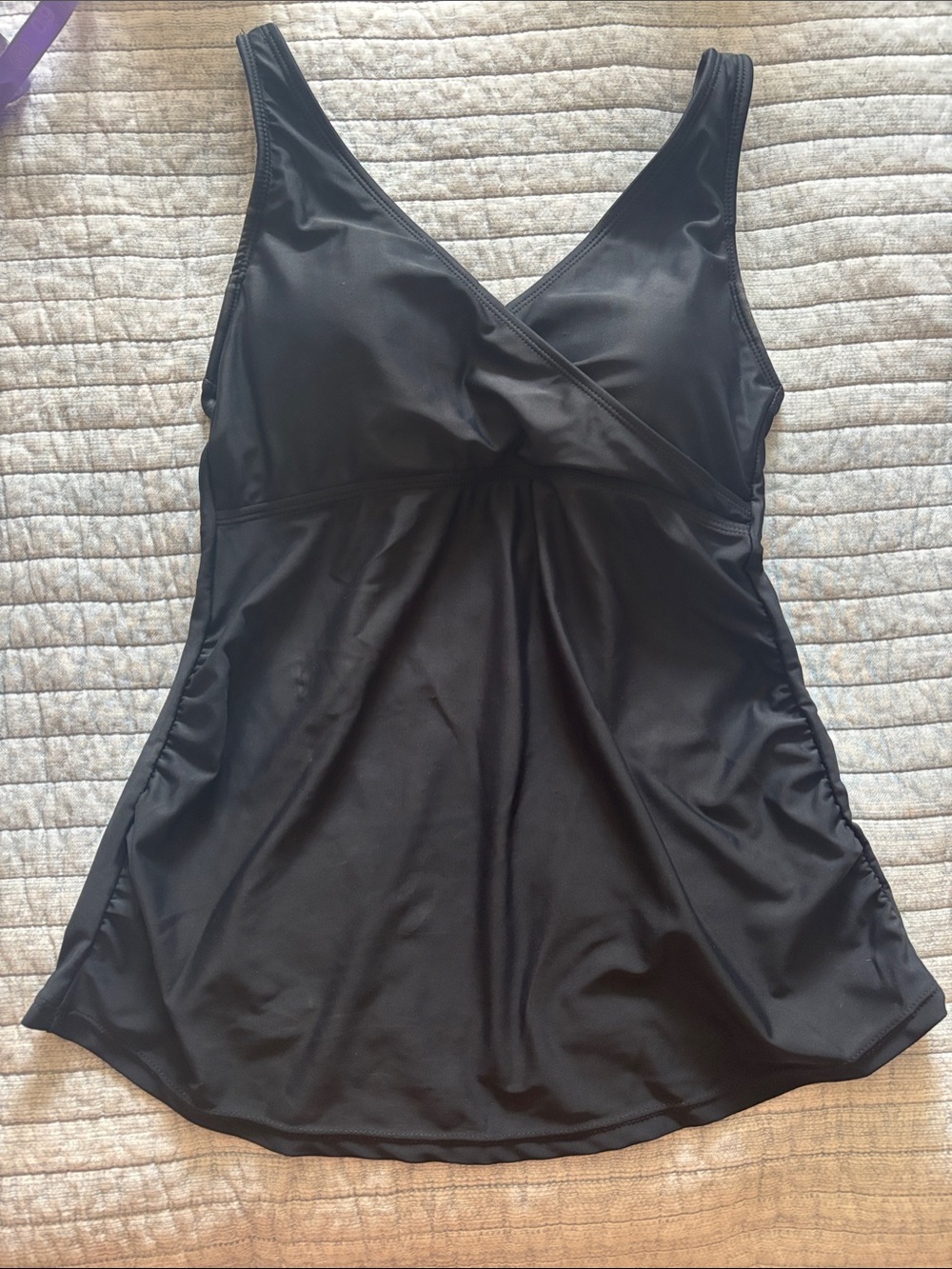 Black Women's Maternity/nursing tank Swimwear